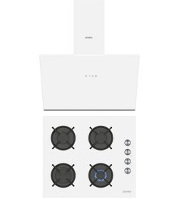 Resim Simfer Trend 3048 + 8722 2'li Cam Ankastre Set Beyaz 