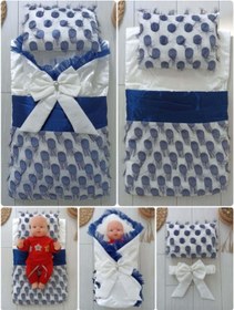 Resim Denizcik Izmir Incisi Tül Işlemeli Pamuklu Fiyonklu Kundak Lüks 3Lü Alt Açma Seti Çok Renkli 