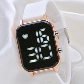 Resim Spectrum ST-304100 Beyaz Renk Silikon Kordon Dijital Led Kadın Kol Saati 