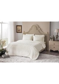 Resim Taç Doressa Embos Battaniye Ekru Çk Beyaz 