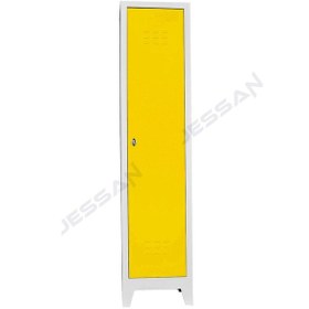 Resim Jessan Ofis Tekli Soyunma Dolabı Gri Sarı 