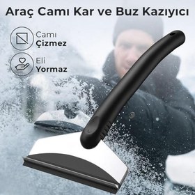Resim Coofbe 25 Cm Araç Cam Don Kar Kazıyıcı Araç Camı Buz Kazıyıcı Kar Temizleme Aracı Araç Ön Çam Silme Aparatı 