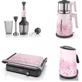 Resim Arzum AR9015 Pro Kiraz Çiçeği 4'lü Elektrikli Çeyiz Seti 