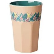 Resim Melamin Bardak - Büyük Boy Yeşil Çiçek Rice