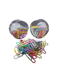 Resim Ataç Renkli Metal Plastik Kaplama 50 Adet 1 Paket Ataş Okul Büro 