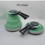 Resim Elmpaly Yeşil 1500ml Katlanabilir Silikon Kamp Çaydanlığı Doğa Yürüyüşü Paslanmaz Çelik Yeşil 