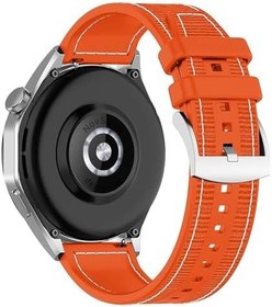 Resim NovStrap Haylou Rs4 Plus-Rs4-Ls02 ile Uyumlu Kordon (20mm) Lansman Kumaş Silikon Çift Katman Kayış TURUNCU 