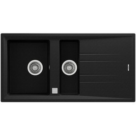 Resim Teka Stone 60 B-Tg Auto Metalık Sıyah Granit Evye 