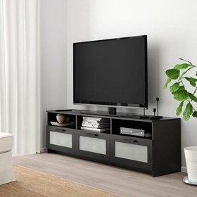 Resim Tv sehpası, siyah, 180x53 cm 