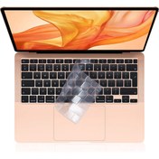 Resim Macbook Air 2018-2020 13 Inch A2179 ile Uyumlu Türkçe Q Klavye Slim Şeffaf Klavye Koruyucu Kılıf 