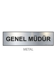 Resim Orse Reklam Genel Müdür Yazısı - Metal 26cm X 7cm 