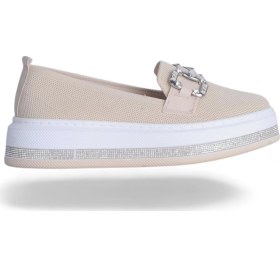 Resim Abboud 2157 Krem Kadın Babet Ayakkabı Krem 