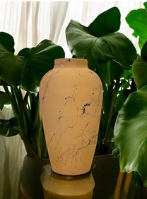 Resim Naturel Siyah Sıçramalı Vazo V3 Renkli 