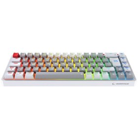 Resim Rampage Yoru Mini Pro Gri/beyaz Wifi Bluetooth Klavye Red Switch Q Mekanik Klavye Gaming Oyuncu Klavyesi 