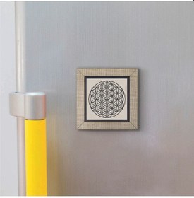 Resim Yaşam Çiçeği Deseni Baskılı Mdf Magnet 7x7 424 
