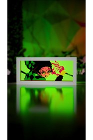 Resim Jade Produck Tanjiro Kamado LED Işık Kutusu – Anime Masaüstü Dekor & Gece Lambası 