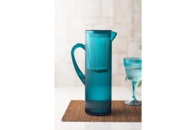 Resim Molvea Akrilik Barok 1,5 Lt Aquamarin Sürahi (Buzdolabı Kapak Rafına Sığar) 