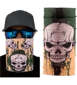 Resim Ttt Haki Kuru Kafa Baskılı Buff Bandana 25X48 cm 