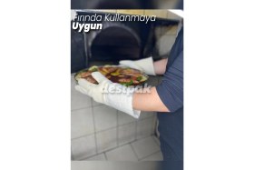 Resim Destpak Isıya Dayanıklı Iş Eldiveni - Fırın, Restoran Örgü Eldiven - Yanmaz Fırıncı Eldiveni 