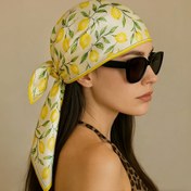 Resim 1 Adet Limon Desenli Bandana Eşarp - Hafif Polyester Kare Eşarp, Parlak Sarı Limon ve Yeşil Yapraklar Tasarımı - Plaj, Seyahat, Günlük Baş Bandı veya Boyun Örtüsü - Makinede Yıkanabilir Yaz Aksesuarı Kadın & Erkek için - Partiler, Piknikler, Tatil Kıyafetleri, Eğlenceli Desen, Yumuşak Kumaş, Şık Başörtüsü, Açık Hava Tutkunları İçin 