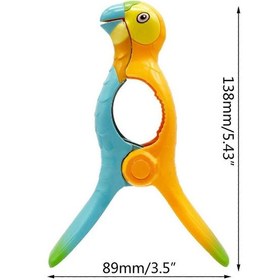 Resim Papağan Plaj Havlusu Klipsi Plaj Sandalyeleri Plastik Kuş Havlusu Tutucu Bahçe Tatili Havuz Plaj İçin Renkli Çamaşır Mandalları 1 