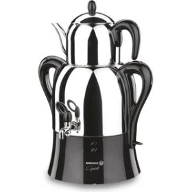 Resim Korkmaz Çaykolik Çelik Semaver Siyah 