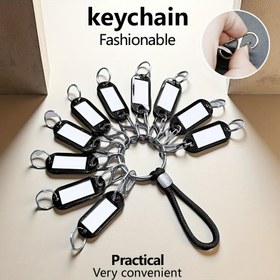 Resim Ev, Ofis ve Yurt Odası için Orijinal Moda Anahtar Organizatörü S-Kilitli Hızlı Çıkarma Siyah Etiket Anahtarlık ile Çoklu Kart Tutucu 