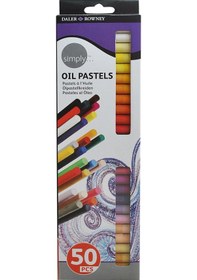 Resim Daler Rowney Simply Yağlı Pastel Boya Seti 50 Renk 
