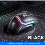 Resim Aula S12pro Oyun Faresi 12800 Dpı 1000hz Dönüş Kablolu 8 Düğme E-spor İçin Black Büyük Britanya Diğer 