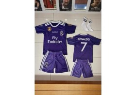 Resim Real Madrıd C.ronaldo Çocuk Forması Çorap+Şort 
