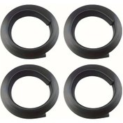 Resim Meridiangoods 4 Parça Mat Pvc Çamurluk Koruyucu Siyah Ön Kanatlar İçin Çizilme Ve Çarpışma Koruması 