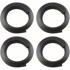 Resim Meridiangoods 4 Parça Mat Pvc Çamurluk Koruyucu Siyah Ön Kanatlar İçin Çizilme Ve Çarpışma Koruması 