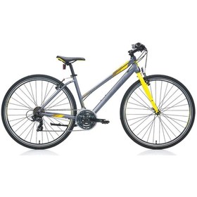 Resim Carraro Sportive 322 Kadın Şehir Bisikleti 28 Jant Full Shimano 21 Vites Mat Antrasit Sarı 40cm 