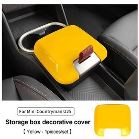 Resim Mini Jcw Country U25 2024 Merkezi Kontrol Depolama Kutusu Dekoratif Kapak Yellow 1 Piece Set 