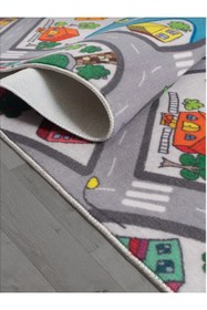 Resim AKSU HALI ARABALI ÇOCUK ODASI DEKORATİF 1. SINIF YIKANABİLİR JEL TABAN 