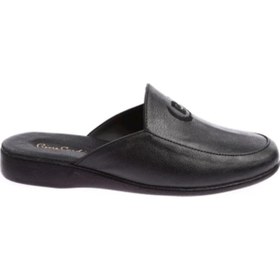 Resim Pierre Cardin Erkek Siyah %100 Deri Damat Çeyizlik Terlik 289 