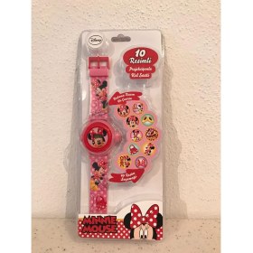 Resim Disney Minnie Mouse Projeksiyonlu Kız Çocuk Kol Saati 