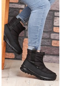 Resim Scooter Z7448 Kaymaz Su Geçirmez Fermuarlı Kadın Kar Botu Siyah 