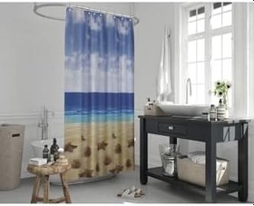 Resim Tropik Home Banyo Tek Kanat Duş Perdesi 180x200 cm 