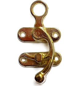 Resim Kancalı Yay Gözü, Ahşap Kutu Klipsi - Büyük, Sarı, 1 Adet 