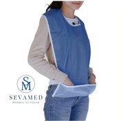 Resim Kırmed Hasta Yemek Önlüğü Mavi 