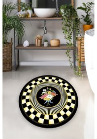 Resim QUADRATIC DJT ÇAP 100X100 CM Banyo Halısı Banyo Paspası Çok Renkli 