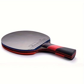 Resim Masa tenisi raketi, pimleri olan lastikli pingpong raket, yapışkan yüzey, yatay kavrama ve düz kavrama, uzun/kısa sap kalın bıçaklı raket 