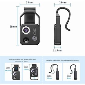 Resim Apexel Ms002 200x Profesyonel Telefon Mikroskop Lensli Siyah 