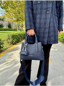 Resim Just Polo Kadın Orijinal Just Polo Yeni Sezon 3 Bölmeli Yumuşak Deri Şık El Ve Omuz Çantası Shopper 22 X 18 Cm Lacivert 