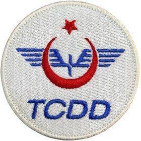 Resim Ex Patch Türkiye Cumhuriyeti Devlet Demiryolları Peç Patch 8 Cm 