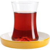 Resim Koleksiyon Tiryaki Çay Seti 6'lı Sarı 