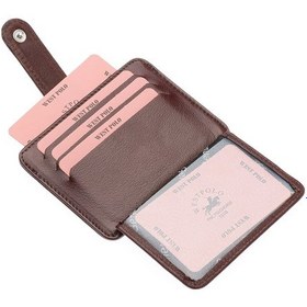Resim Westpolo Hakiki Deri Bol Kart Bölmeli Patlı Unisex Kartlık - Kahverengi Kahverengi 