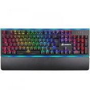 Resim Gamebooster G906b Spectrum Rainbow Aydınlatmalı Bileklikli Mekanik Oyun Klavyesi 