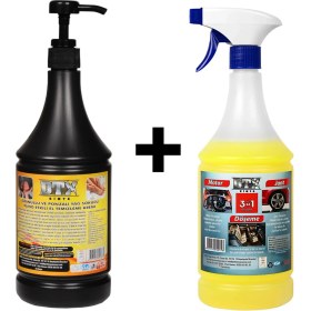 Resim Dtx Kimya Granüllü El Temizleme Kremi ( Sabunu ) 1 kg & Motor Jant Döşeme Temizleyici 1 Lt 